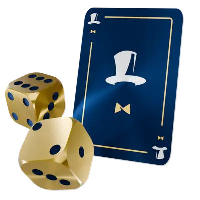 Live casino playing cards and dice