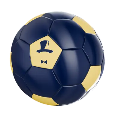 Navy and gold football